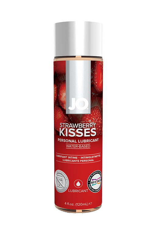 Лубрикант со вкусом клубники JO Flavored Strawberry Kiss 120 мл #1