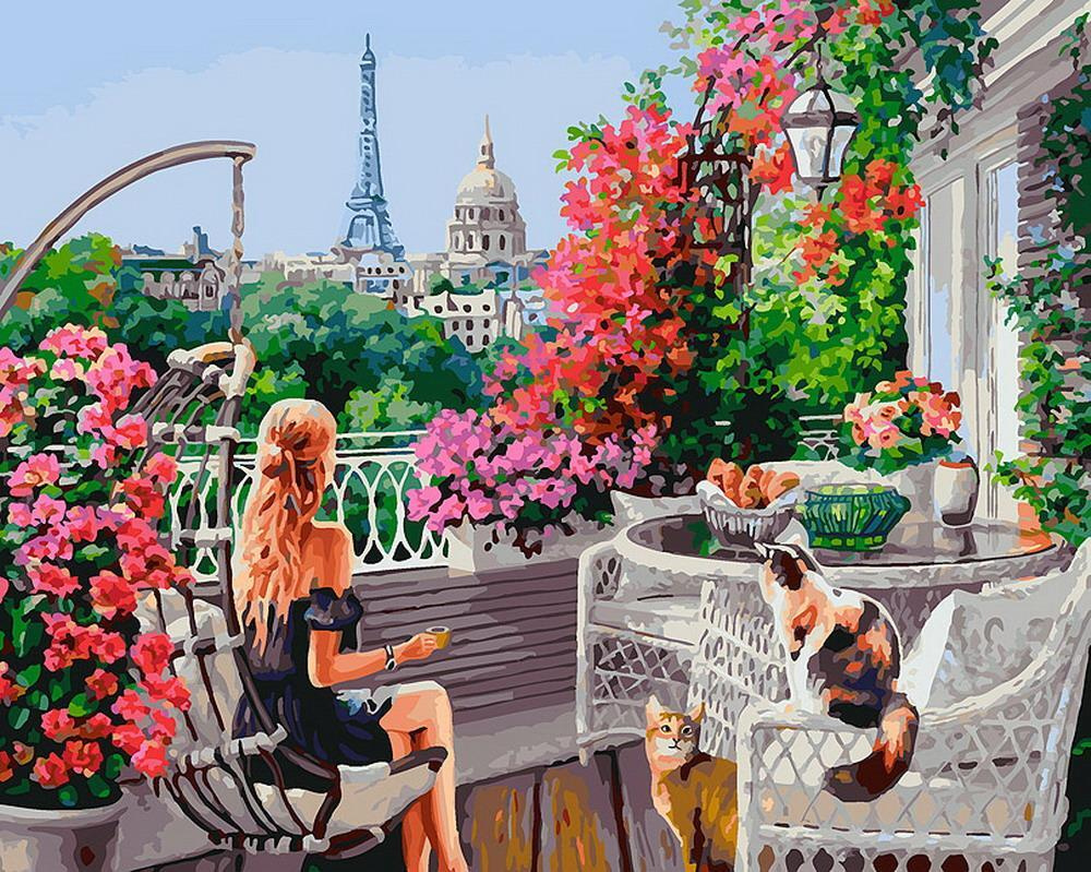 Набор для творчества Белоснежка Картина по номерам на холсте Парижанки 40х50см  #1