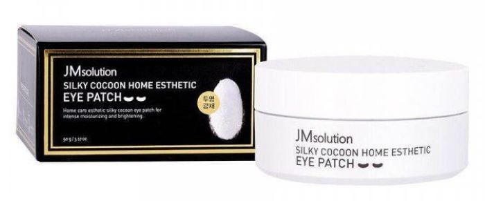 JM Solution Гидрогелевые пачти с протеинами шелка Silky Cocoon Home Esthetic Eye Patch, 60 шт  #1