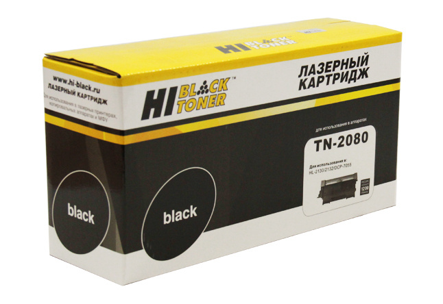Тонер-картридж лазерный Hi-Black TN-2080 для Brother HL-2130/DCP7055, черный  #1