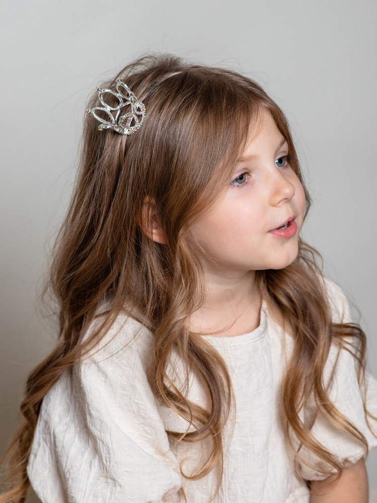 Ободок с короной для девочки, корона детская "Нэйс", цвет хамелеон  #1