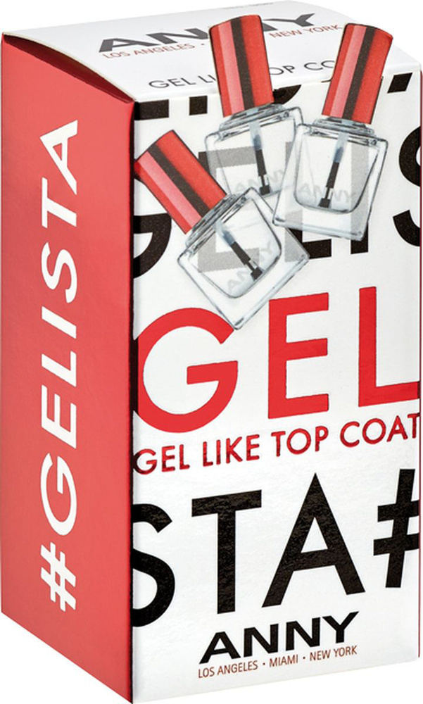 ANNY Закрепляющее покрытие с эффектом гелевого лака Gelista Gel Like Top Coat, 15мл  #1