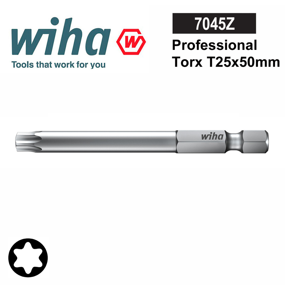 Бита Т25x50мм TORX Professional Wiha 7045Z 32309 #1