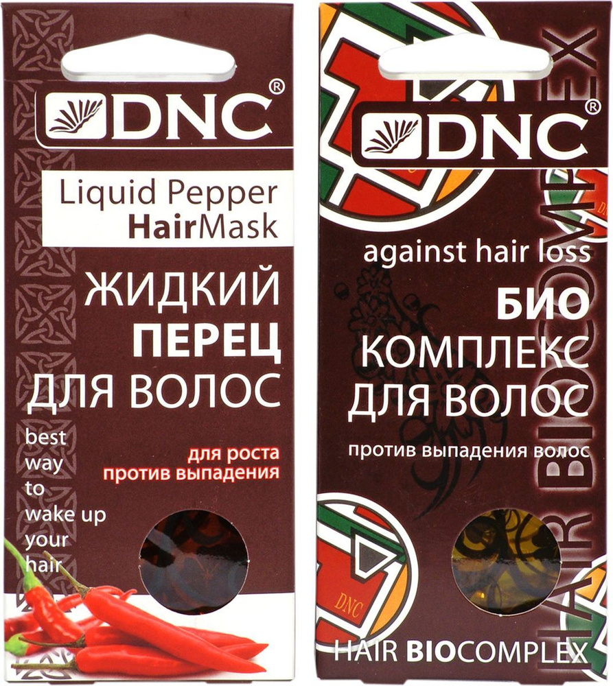 DNC Набор для волос: Жидкий перец 3шт по 15 мл; Биокомплекс против выпадения 3 шт по 15 мл  #1