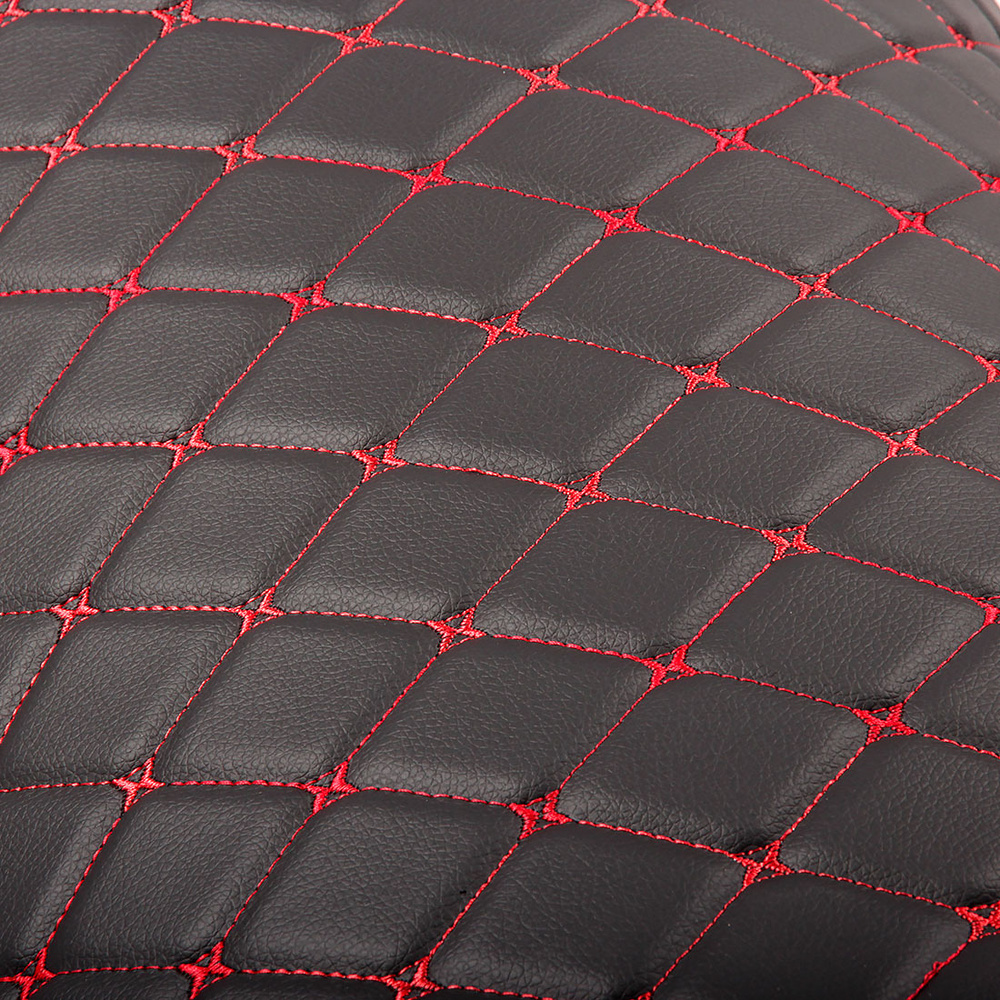 Экокожа стеганная для авто чехлов салона мебели Черная Бабочка Красный 7мм 1.4м / Стеганная Экокожа 3D #1