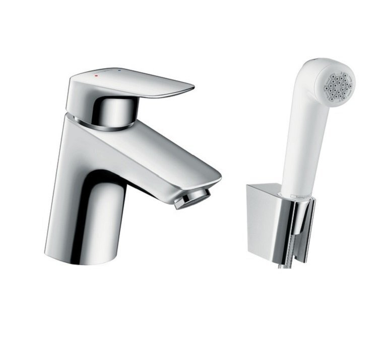 71290000 Logis Смеситель Hansgrohe однорычажный для умывальника с гигиеническим душем 1,6 м  #1