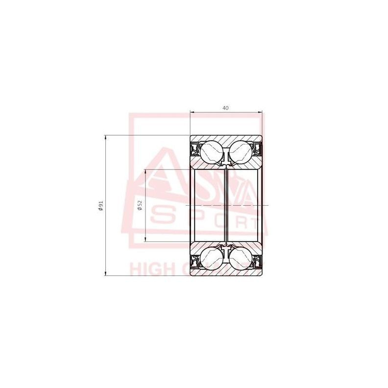 ASVA Подшипник ступицы, арт. DACM52910040 #1