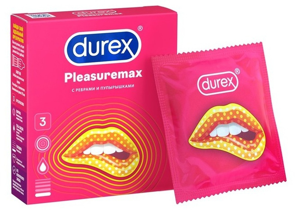 Презервативы Durex Pleasuremax, 30 шт. (набор из 10 упаковок по 3 шт.)  #1