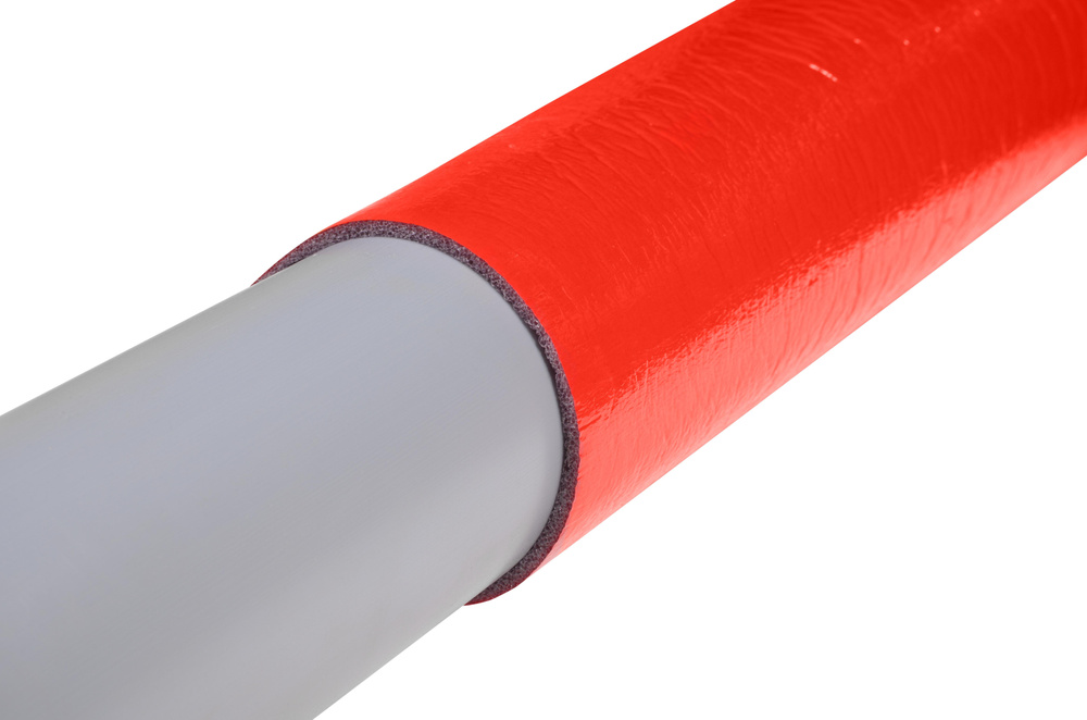 Теплоизоляция для канализационной трубы диметром 110 мм PE COMPACT FONOMETAL в красной оболочке 110/5 #1