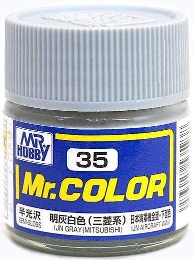 Mr.Color Краска эмалевая цвет IJN Gray Mitsubishi (IJN Aircraft WWII) полуматовый, 10мл  #1