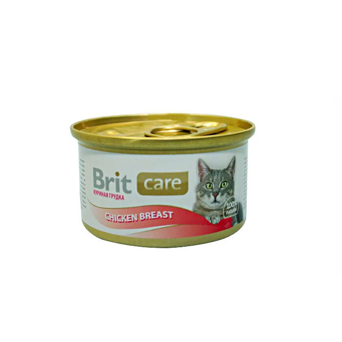 Консервы для кошки Brit Care куриная грудка, 80г, 6 шт. #1