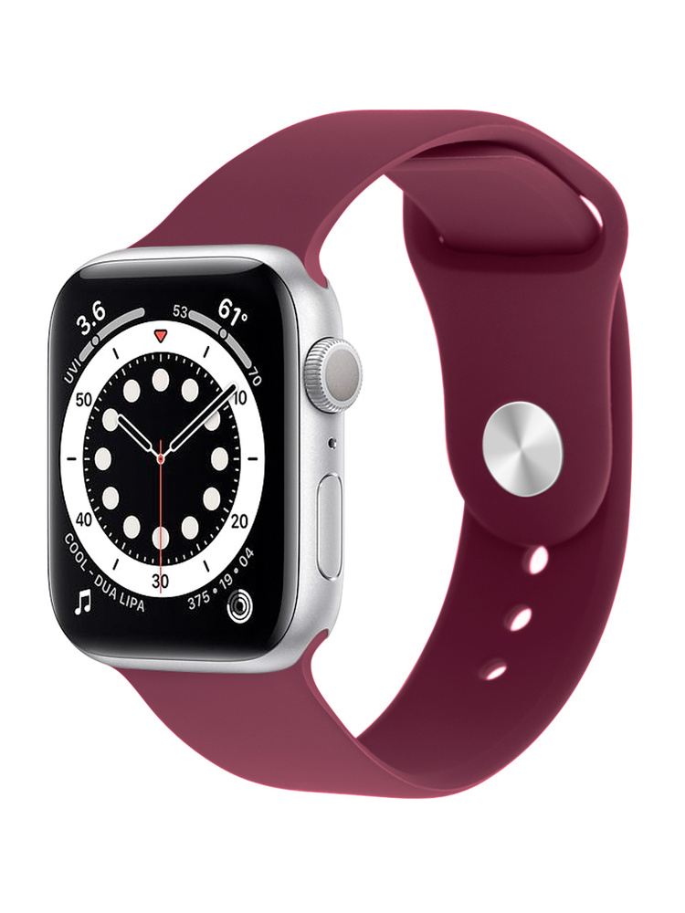 Силиконовый ремешок для Apple Watch 42 мм/44/45/49 mm, размер SM series 1 2 3 4 5 6 7 8 9 /SE/SE 2022, #1
