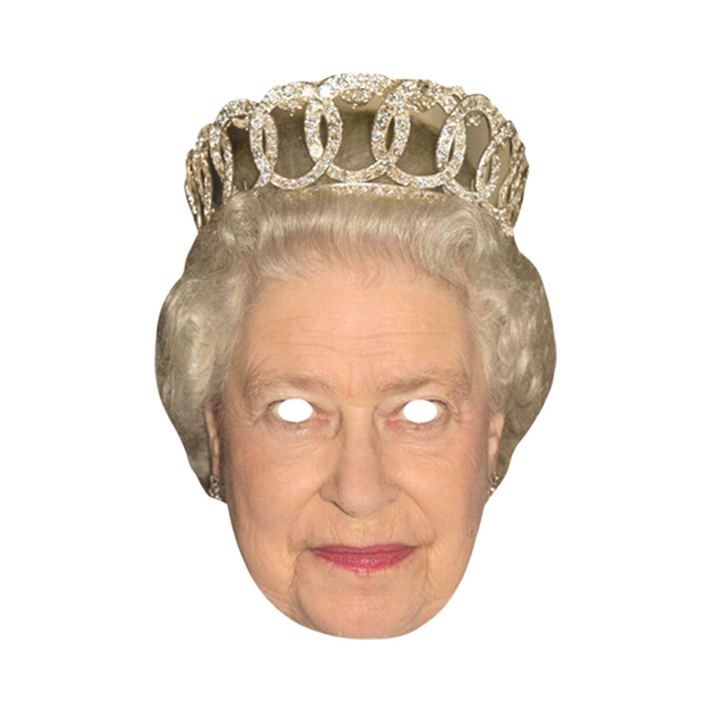 Маска королева Елизавета II, картон #1