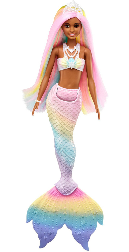 Barbie Dreamtopia русалочка меняющая цвет, темнокожая #1
