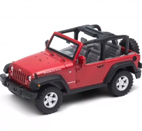 Модель машины 1:31 Jeep Wrangler Rubicon, Welly, красный #1