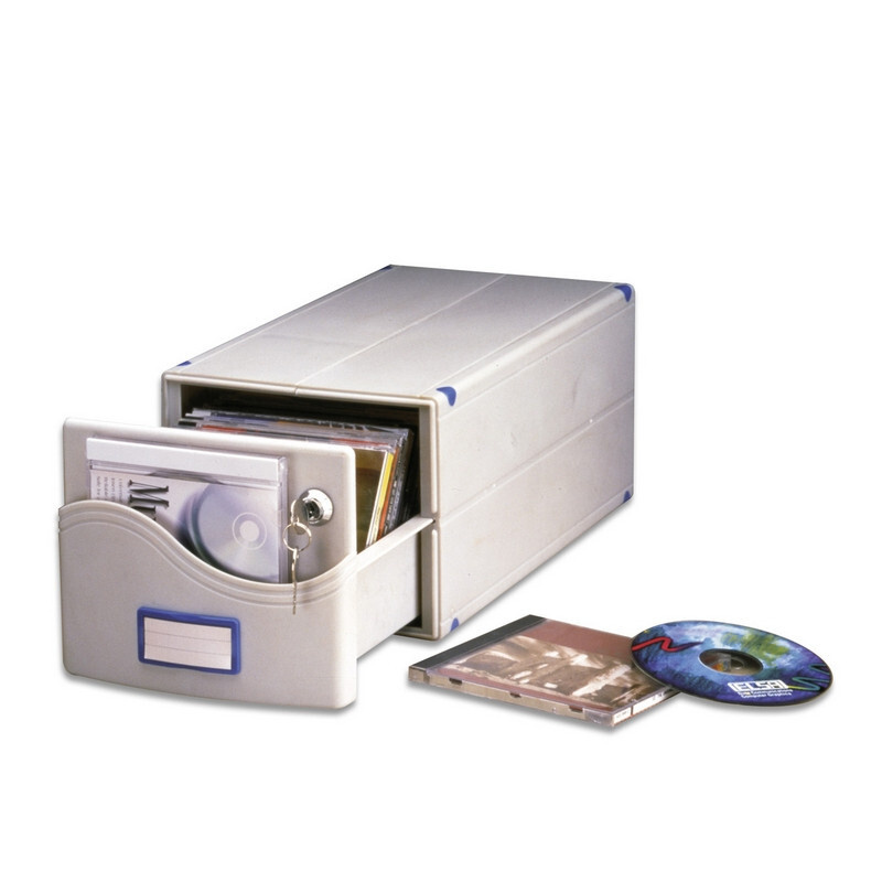 Бокс для CD/DVD дисков на 30 шт, замок, ProfiOffice, сер, МВ-30SL #1