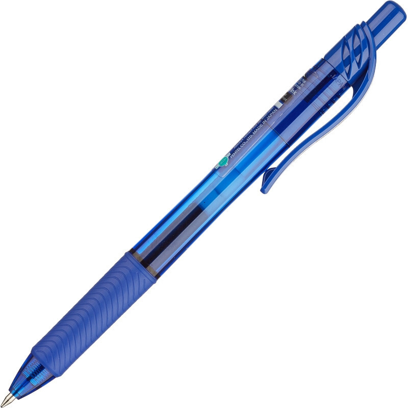 Ручка гелевая автоматическая PENTEL BL107C EnerGel Rec 0,3 мм, синий ЭКО 2шт  #1