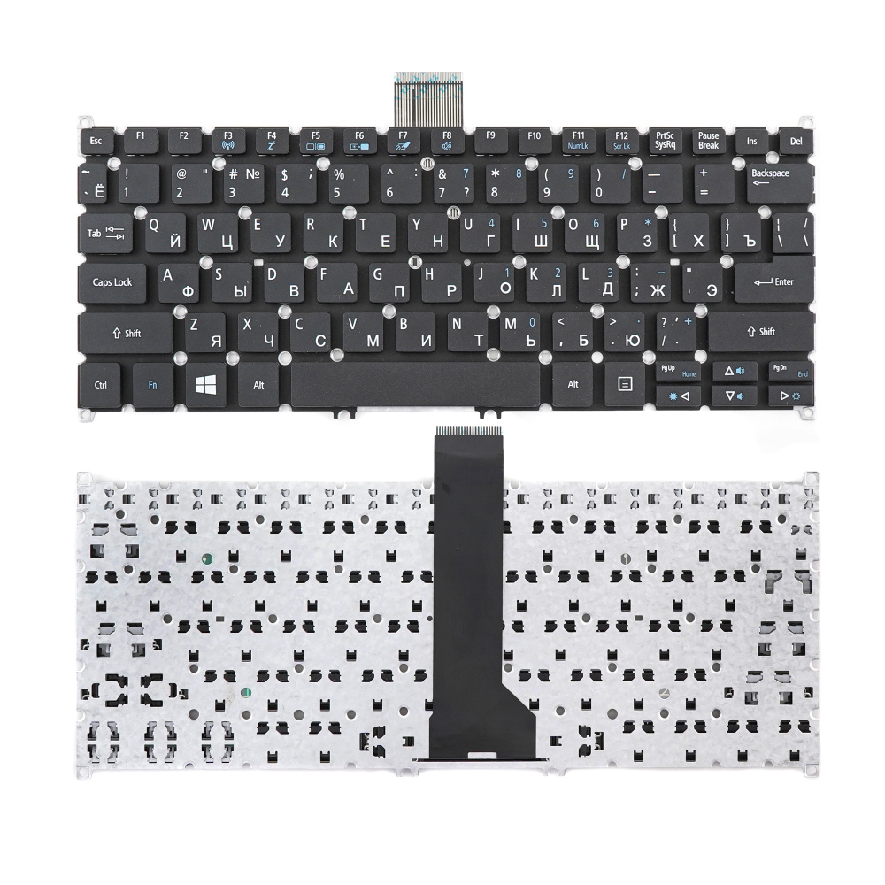 Клавиатура для ноутбука Acer Aspire V3-331, V3-371, V3-372, ES-111 черная #1