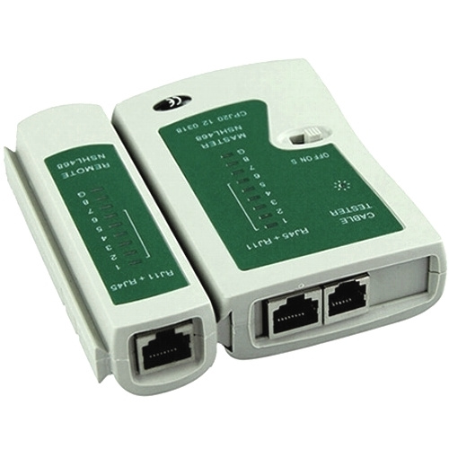 Тестер LAN сетевой для витой пары и телефонного кабеля с чехлом Exegate NS-468 кабель LAN и телефон - #1