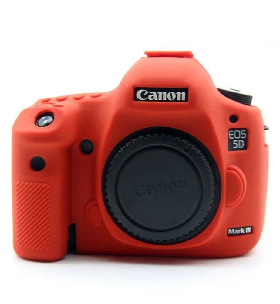  Силиконовый чехол CameraCase для Canon 5D Mark III красный (050) #1