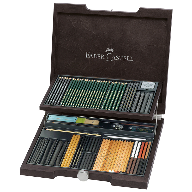 Набор художественных изделий Faber-Castell "Pitt Monochrome", 85 предметов, дерев. кор.  #1