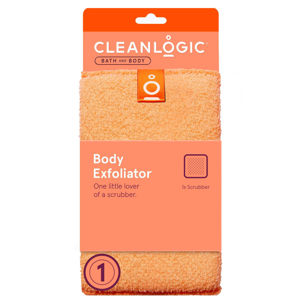 Cleanlogic Мочалка для тела прямоугольная оранжевая, 1 шт. #1