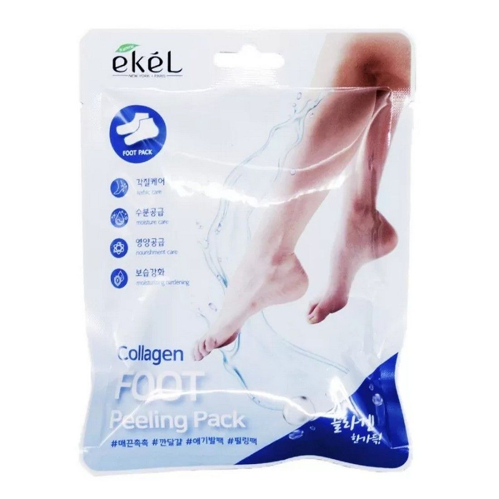 Ekel Пилинг-носочки для ног с коллагеном Collagen Foot Peeling Pack, 40 мл  #1