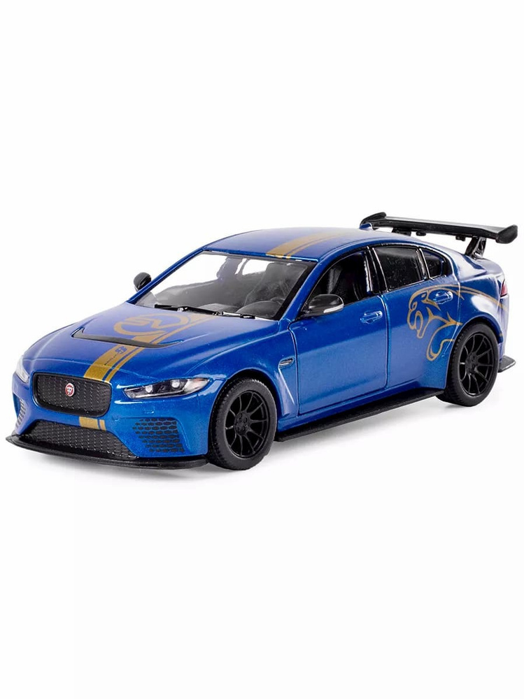 Металлическая машинка Kinsmart 1:38 Jaguar XE SV Project 8 Livery Edition KT5416DF, инерционная / Синий #1