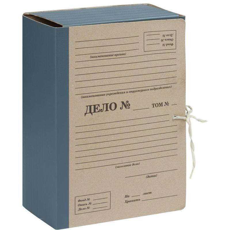 Папка архивная Attache для документов, тетрадей с завязками, картон, А4, толщина 1.25 мм  #1