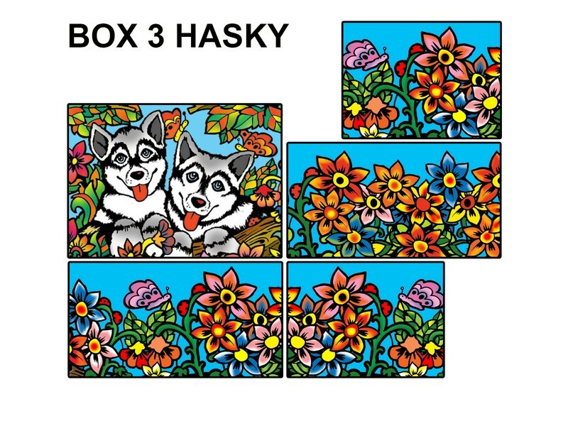 Коробка-раскраска "Собаки"+ 10 маркеров в комплекте #1