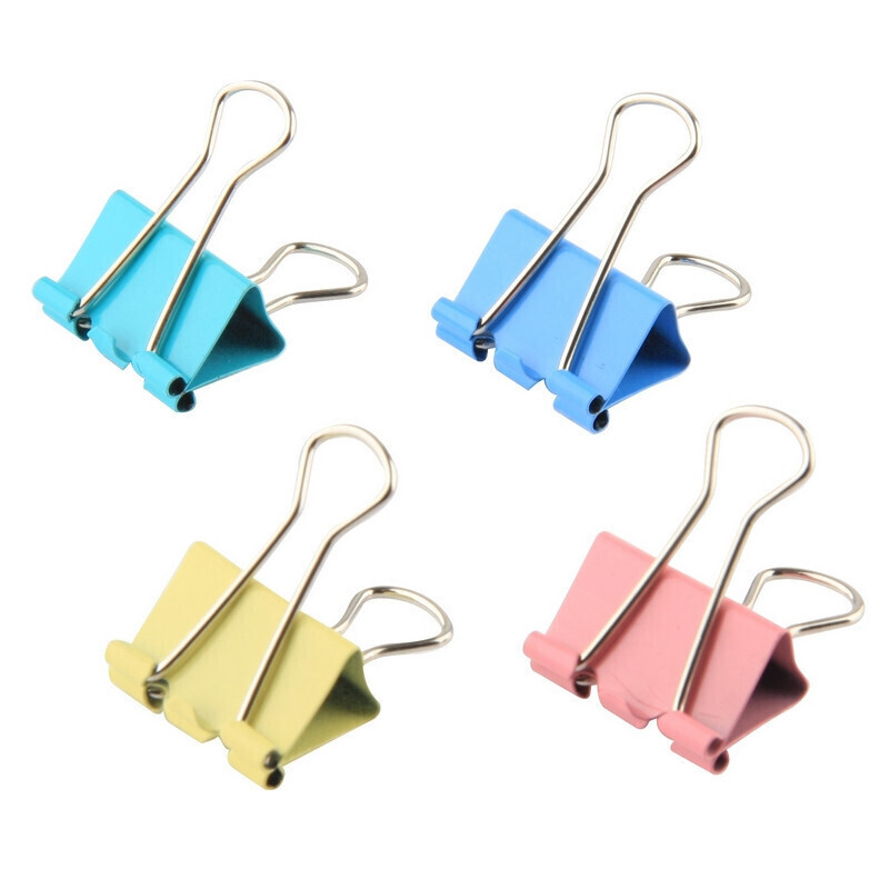 Зажим для бумаг 25мм 12шт/уп Attache Economy, цветные, в карт.коробке ...