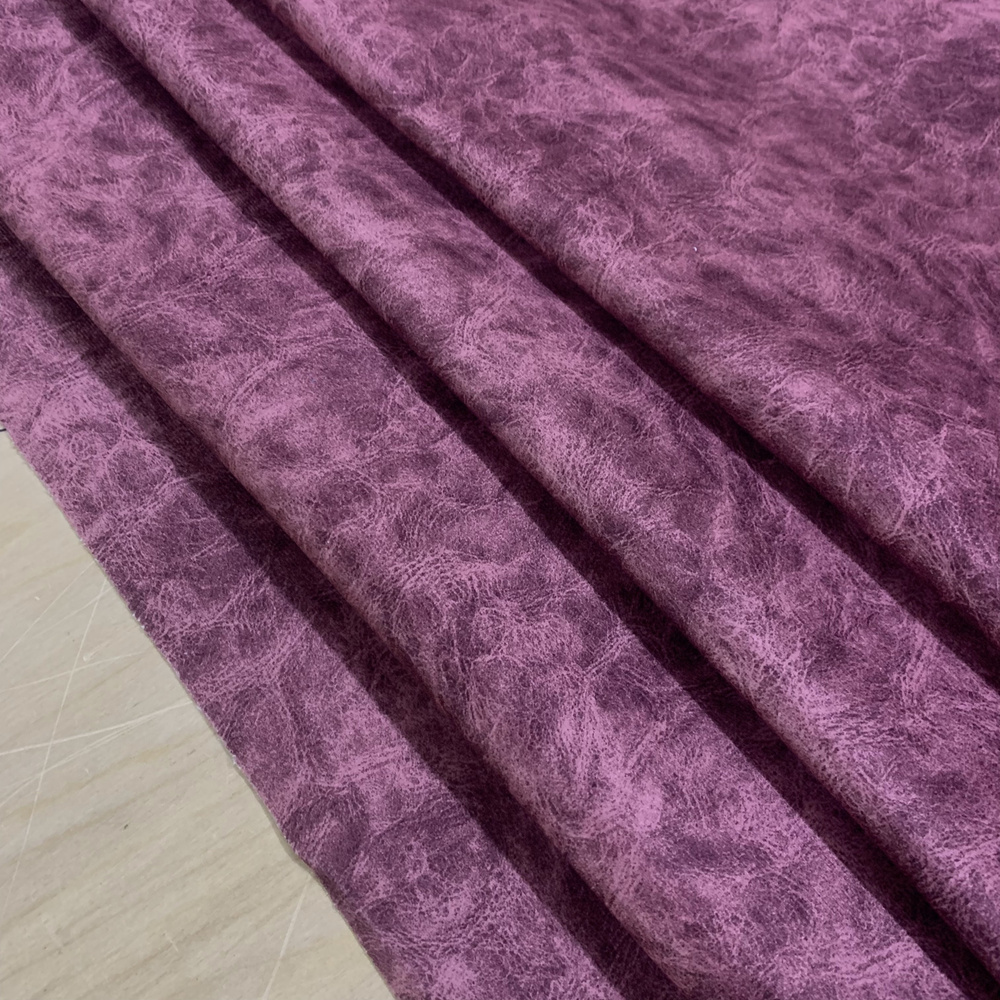 Мебельная ткань для обивки мебели, ткань для шитья Микровелюр (D-7) цвет бордовый, ширина 140 см  #1
