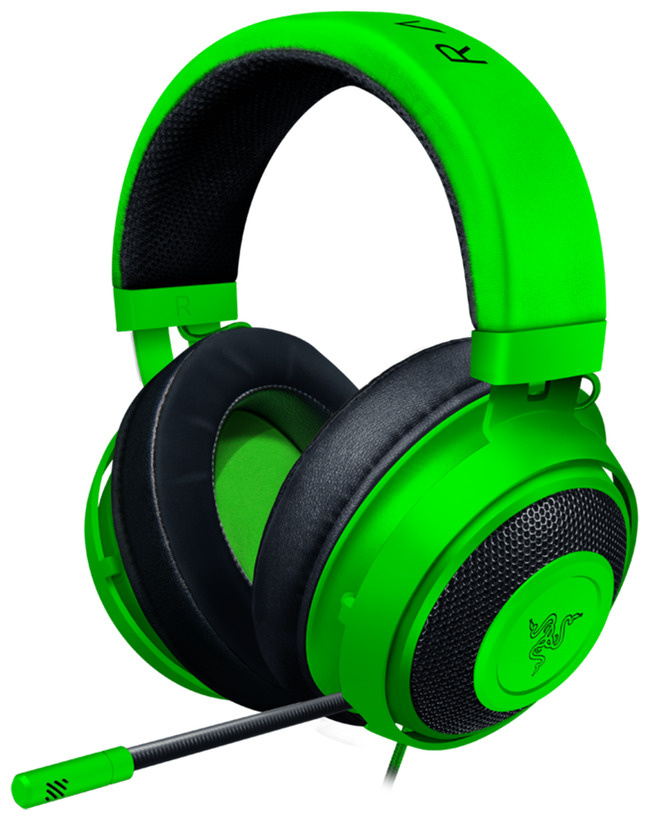 Игровые проводные наушники Razer Kraken Multi-Platform, 3.5 мм;USB с микрофоном, зеленые  #1