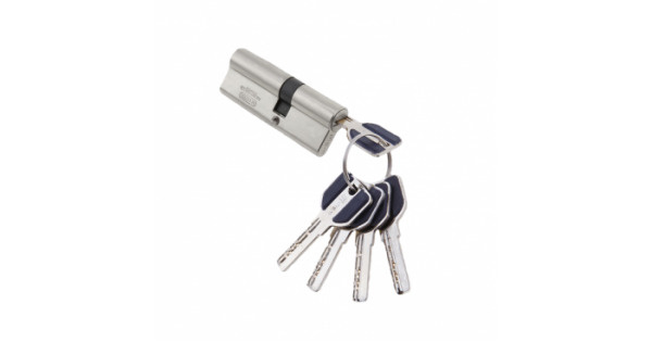 Цилиндровый механизм MSM, латунь перфо ключ-ключ C80 мм (45/35) SN (Матовый никель)  #1