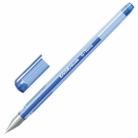 Ручка гелевая ERICH KRAUSE "G-Tone", СИНЯЯ, корпус тонированный синий, узел 0,5 мм, линия письма 0,4 #1