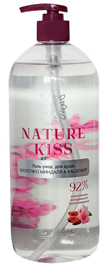 Liv Delano Гель для душа женский уход NATURE KISS Молочко миндаля & Кашемир, 1000 мл  #1