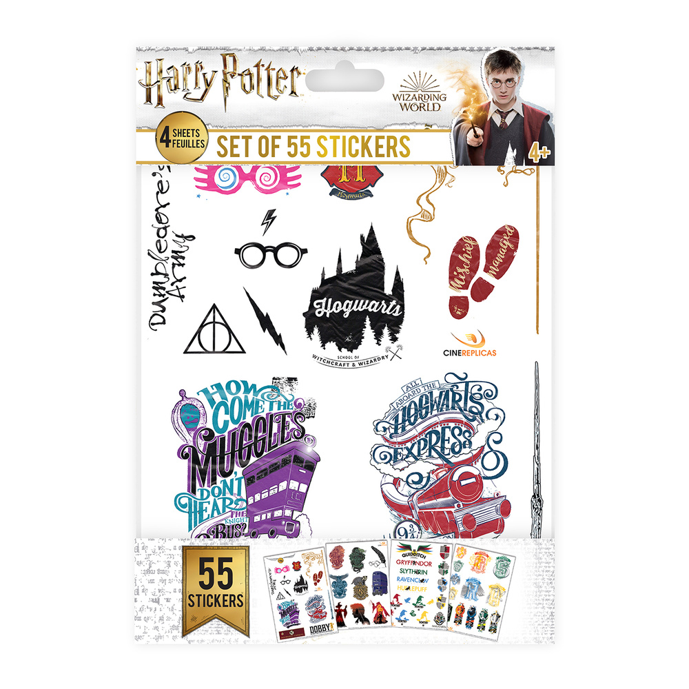 Стикеры Гарри Поттер (Harry Potter) - набор из 55 шт #1