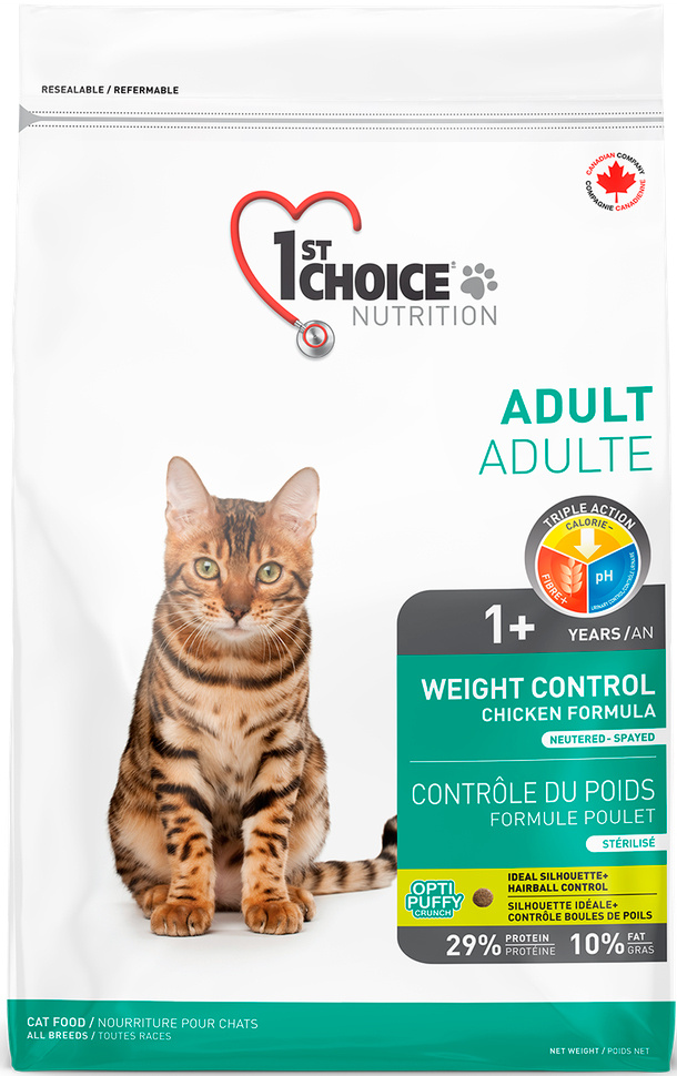 Корм 1st Choice Neutered Weight Control для стерилизованных кошек, контроль веса, с курицей, 350 г  #1