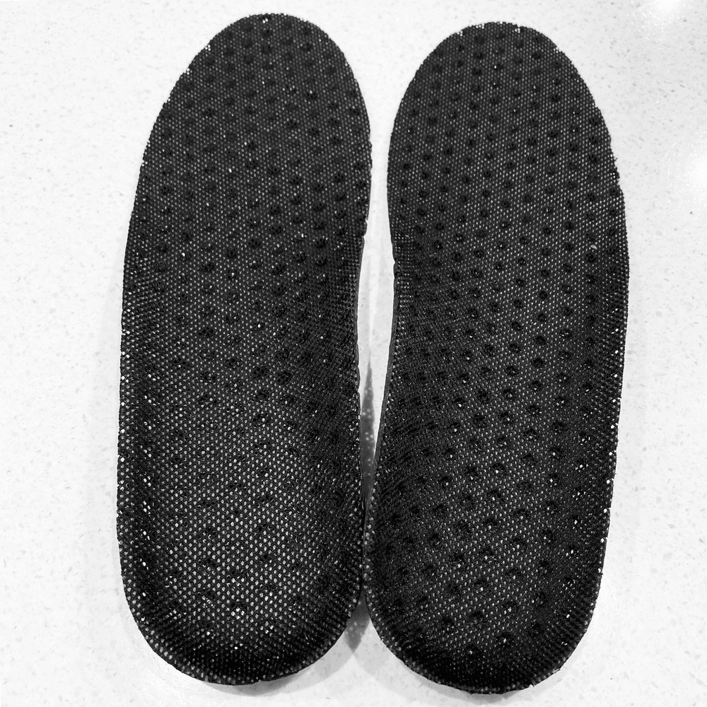 Стельки для обуви анатомичные дышащие перфорированные EVA (черные) размер 42 (1 пара)  #1