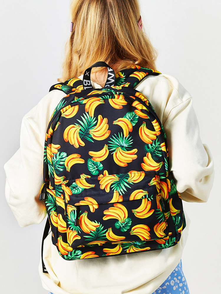 Рюкзак школьный для девочки подростка женский в школу Бананы  #1