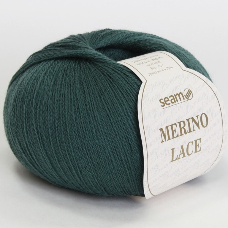 Пряжа Merino LACE цвет 16, 2шт*(700м/50г), 100% мериносовая шерсть #1