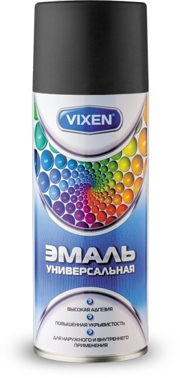 Эмаль универсальная Vixen аэрозоль, черная матовая RAL 9005 520 мл 6 шт  #1