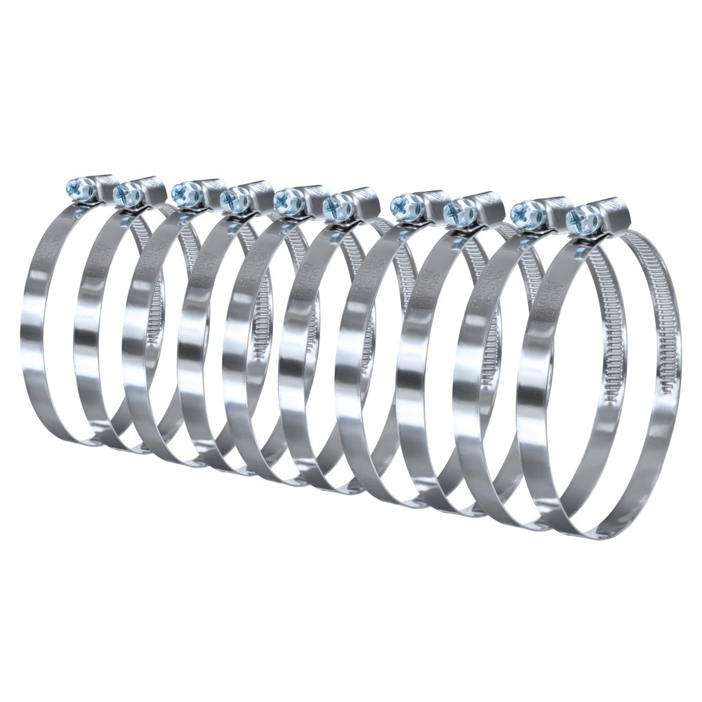 Хомут червячный 80-100 мм нержавеющая сталь (10 шт) #1