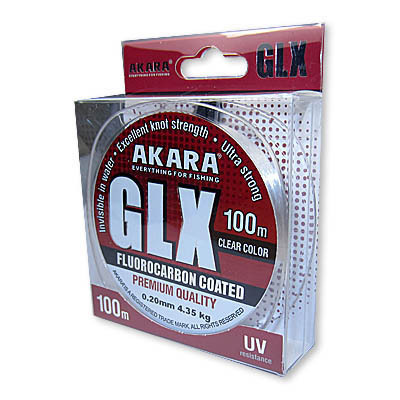 Леска Akara GLX Fluo Coated Clear 100м 0.18мм #1