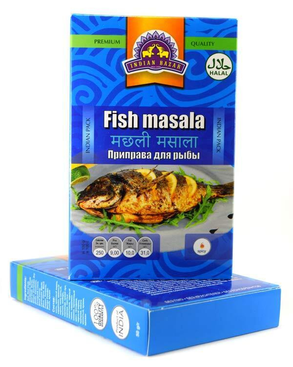 Приправа для рыбы 50 г  INDIAN BAZAR коробка #1