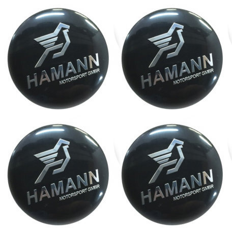 Наклейки на диски и колпаки Hamann 56 мм -4 шт/ Стикеры на колпачки и заглушки колес автомобилей Хаманн #1