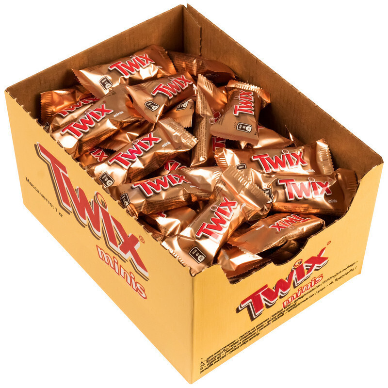 Шоколадный батончик Twix миниc, 1кг #1