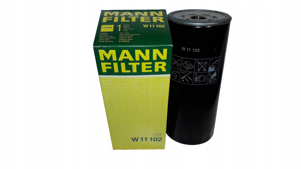 MANN FILTER Фильтр масляный арт. W11102 ABG (VOLVO CE), ATLAS-COPCO, BOMAG, DEUTZ FAHR (SAME DEUTZ-FAHR), #1