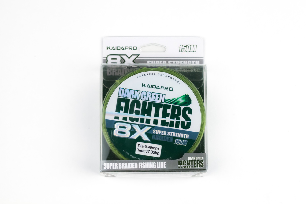 KAIDA Плетеный шнур FIGHTERS 8X dark green PX841-40 150м 0,40мм плетенка кайда  #1