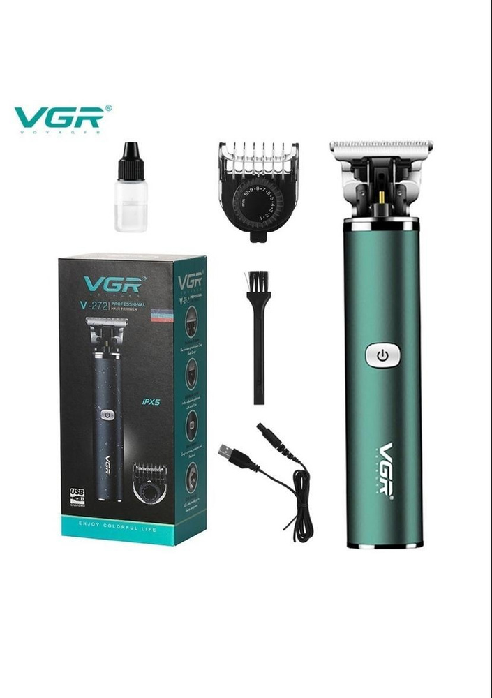 VGR Триммер для бороды и усов V-272, кол-во насадок 1 #1
